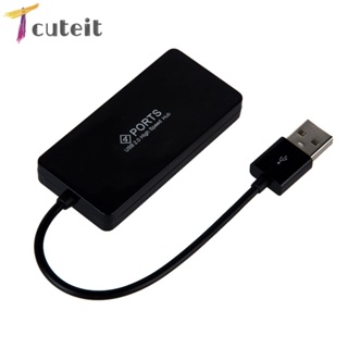 Tcuteit ฮับ USB 2.0 4 พอร์ต ความเร็วสูง สําหรับคอมพิวเตอร์ แล็ปท็อป