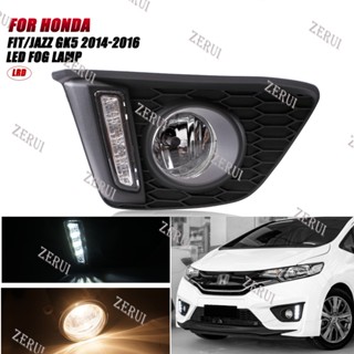 Zr หลอดไฟตัดหมอก LED DRL กันชนหน้า ขนาดเล็ก สําหรับ Honda FIT JAZZ GK5 2014 2015 2016 1 ชุด