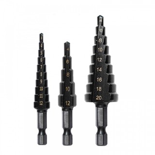 ⚡NEW 9⚡Drill Bits HSS Plastic Steel Straight Groove Step Drill Titanium Coated