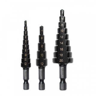 ⚡NEW 9⚡Drill Bits HSS Plastic Steel Straight Groove Step Drill Titanium Coated