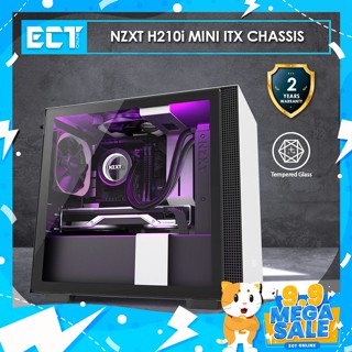 Nzxt H210i Premium Mini-ITX กระจกนิรภัยโคมไฟและพัดลมควบคุมเกมคอมพิวเตอร์เคสแชสซี