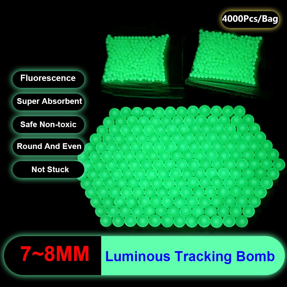 [คลังสินค้าพร้อม]Gel Blaster Luminous โพลิเมอร์ดูดซับน้ํา คริสตัลดูดซับน้ํา 7 ~ 8 มม. 4000 ชิ้น