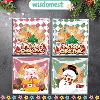 Wisdomest ถุงขนมคุกกี้ บิสกิต ขนมขบเคี้ยว มีกาวในตัว OPP 100 ชิ้น