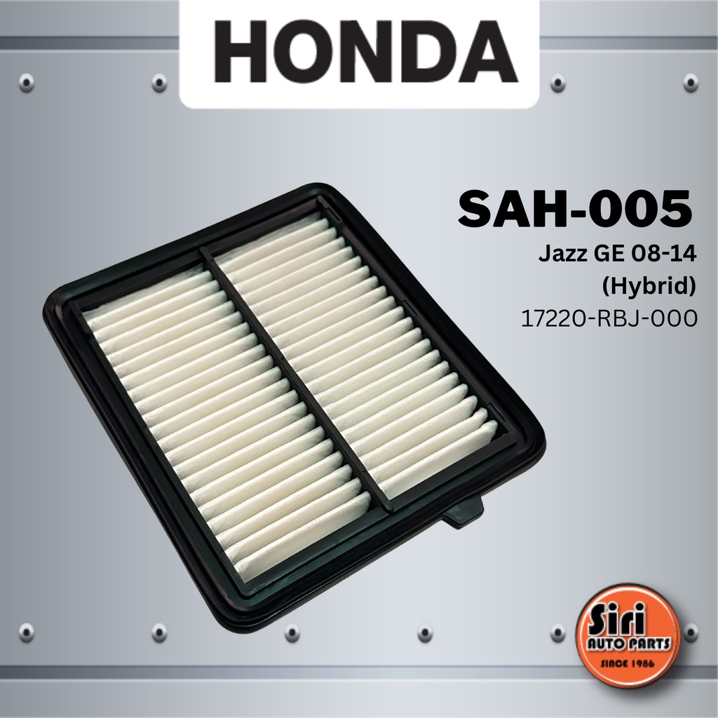 ไส้กรองอากาศ HONDA Jazz GE 12-14 / City 12-14 / ฮอนด้า แจ๊ส ซิตี้ ไฮบริด เบอร์ 17220-RBJ-000 / Jazz Hybrid / Jazz GE ...