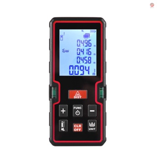 Lepmerk Laser Measure LCD Digital Range Finder Rangefinders - Measure Distance/ Area/ Volume with Dual Level Bubble, Applicable for Interior Design