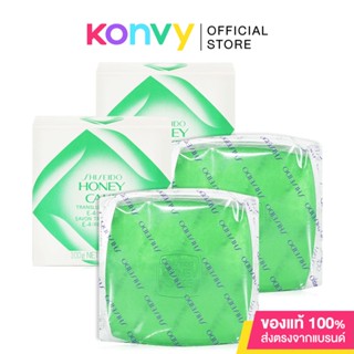 [แพ็คคู่] Shiseido Honey Cake Translucent Soap E-4 [Refill] [100g x 2pcs] ชิเซโด้ สบู่ล้างหน้ายอดฮิต เนื้อฟองหนานุ่ม.