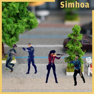 [SIMHOA] ฟิกเกอร์ รูปคน และผีดิโอราม่า สเกล S 1/64 4 ชิ้น