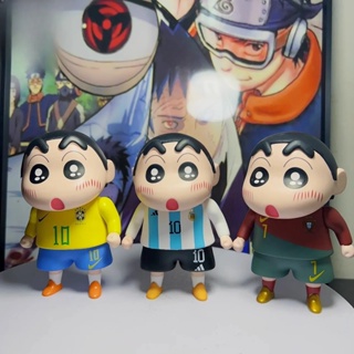 ตุ๊กตาฟิกเกอร์ Pvc รูปการ์ตูนชินจัง นักฟุตบอล Star Neymar Ronaldo Messi ขนาดเล็ก เหมาะกับของขวัญ ของเล่นสําหรับเด็กผู้ชาย