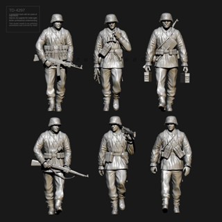 โมเดลทหาร เรซิน ZB3D World War II 50 มม. สีขาว TD-4297 3D