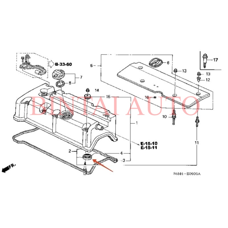 * SDA ACCORD 04 SPARK PLUG TUBE SEAL/ PLUG SEAL CIVIC, CRV, ODYSSEY, STREAM, 12342-P08-004