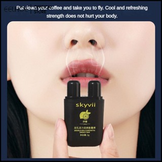 ✅COD Skyvii Vitality Energy Stick Anti-drowsiness Cool Mint Double Hole Energy Bar น้ำมันหอมระเหยแบบพกพา สูตรสกัดพืช แท่งจมูกสดชื่น -eelhoe