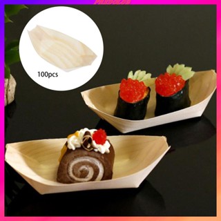 [Predolo2] จานเสิร์ฟซูชิ แบบไม้ สําหรับร้านอาหาร 100 ชิ้น