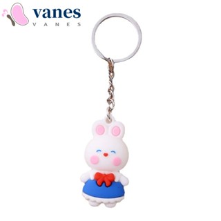 Vanes1 พวงกุญแจ PVC ลายการ์ตูนกระต่ายน่ารัก หลากสี ของขวัญวันเกิด