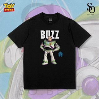 SO.BEST เสื้อยืด Disney Buzz Like year ToyStory สกรีนหน้า  ผ้าสีดำ ลิขสิทธิ์แท้ ดิสนีย์