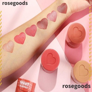 Rosegoods1 บลัชออนเนื้อลิขวิด รูปหัวใจ ควบคุมความมัน ติดทนนาน อเนกประสงค์ สําหรับแต่งหน้า