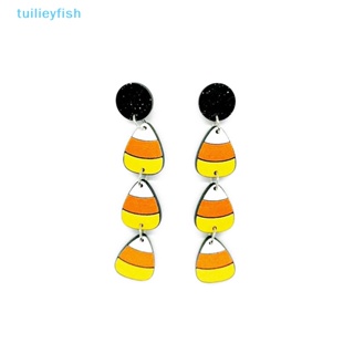 【tuilieyfish】ต่างหูสตั๊ด อะคริลิค จี้รูปฟักทองค้างคาว ฮาโลวีน ของขวัญวันเกิด แฟชั่น สําหรับผู้หญิง【IH】