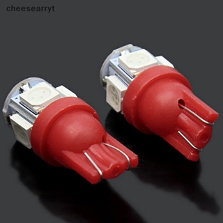 Chee หลอดไฟท้ายรถยนต์ LED T10 194 168 147 W5W 5 SMD 5050 12V EN สีแดง 10 ชิ้น