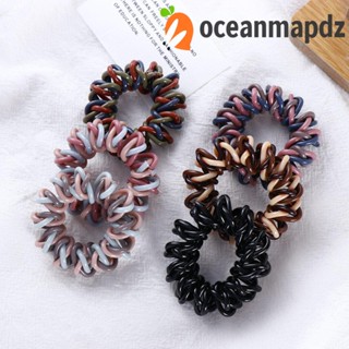 Oceanmapdz ยางรัดผม แบบยืดหยุ่น แฟชั่นฤดูใบไม้ผลิ สําหรับผู้หญิง