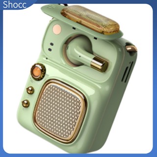 Shocc Remax M59 ลําโพงบลูทูธ 5.0 พร้อมหูฟัง เครื่องเล่น Mp3 วิทยุ Fm ขนาดเล็ก 4 In 1