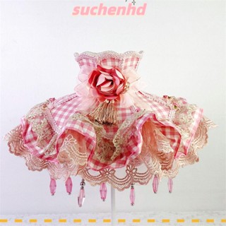 Suchenhd โป๊ะโคมไฟแก้ว 5 สี ผ้าคลุมโคมไฟ ทนทาน สไตล์นอร์ดิก ตกแต่งบ้าน
