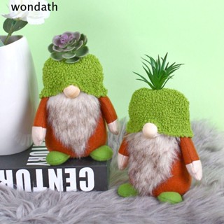 Wonda ตุ๊กตาไร้หน้า สีเขียว สีส้ม สําหรับตกแต่งห้องคริสต์มาส 2 ชิ้น