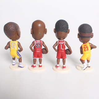 ตุ๊กตาฟิกเกอร์ NBA KOBE JORDAN McGrady JAMES Basketball Star Q Version On Sale JY อุปกรณ์เสริม สําหรับตกแต่งรถยนต์ 4 ชิ้น ต่อชุด