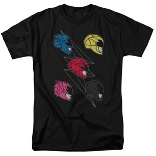 เสื้อยืดคอกลม แขนสั้น ผ้าฝ้าย 100% พิมพ์ลาย POWER RANGERS Transformation สําหรับผู้ชาย พลัสไซซ์