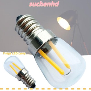 Suchenhd หลอดไฟทังสเตน E14 E12 ขั้วต่อหลอดไฟตู้เย็น สีขาว สกรูขนาดเล็ก T22B 110V 220V หลอดไฟ LED แขวนเพดาน