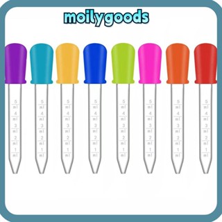 Moilyhd หลอดหยดของเหลว 8 ชิ้น หลอด 5 มล. 8 สี พร้อมปลายหลอด สําหรับทํากัมมี่