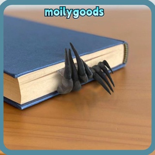 Moilyhd ที่คั่นหนังสือเรซิ่น รูปมือปีศาจ ปีศาจ สีเทาดํา ของขวัญวันฮาโลวีน สําหรับเด็ก