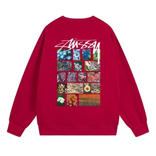 Stussy เสื้อกันหนาว คอกลม พิมพ์ลายตารางหมากรุก แฟชั่น อเนกประสงค์ สําหรับผู้ชาย และผู้หญิง