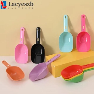 Lacyeszb ช้อนพลาสติก อเนกประสงค์ จุของได้เยอะ สุ่มสี สําหรับให้อาหารสัตว์เลี้ยง สุนัข แมว