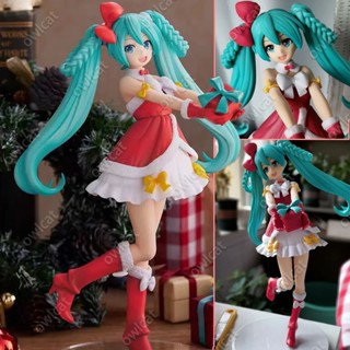 โมเดล VOCALOID Miku (Christmas 2022 Ver.) 22cm Hatsune Miku Virtual Idol Christmas Day Santa Claus Girl Series TAiTO Piapro Packed in Box Super Premium Figure