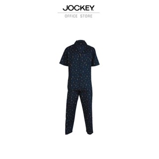 JOCKEY UNDERWEAR ชุดนอนแขนสั้น SLEEPWEAR รุ่น KU JK1635B SHORT SLEEVE/PANTS สีกรมท่า ชุดนอน ชุดนอนผู้ชาย เสื้อผ้าผู้ชาย