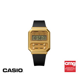 CASIO นาฬิกาข้อมือ CASIO รุ่น A100WEFG-9ADF วัสดุเรซิ่น สีทอง