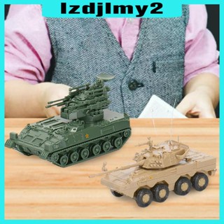 [Lzdjlmy2] โมเดลรถถังจําลอง สเกล 1:72 4D สําหรับตกแต่งโต๊ะ ปาร์ตี้ 2 ชิ้น