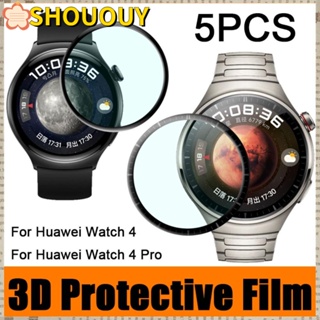 Shououy ฟิล์มป้องกันรอยขีดข่วน แบบเต็มจอ สําหรับ Huawei Watch 4 5 ชิ้น