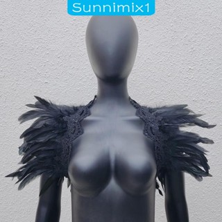 [Sunnimix1] ผ้าคลุมไหล่ ประดับขนนก สําหรับสุภาพสตรี