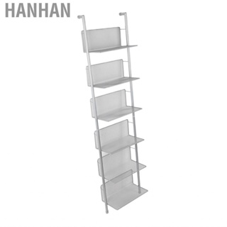 Hanhan Floor  Shelf Rack  Modern 6 Tier Standing Bookshelf for Studio Newspapers