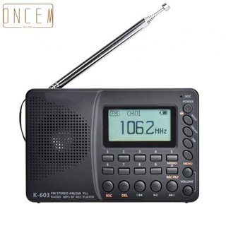 【ONCEMOREAGAIN】AM/FM/AM/SW Full-Bands Receiver Portable Radio With MP3 Music Playback Function