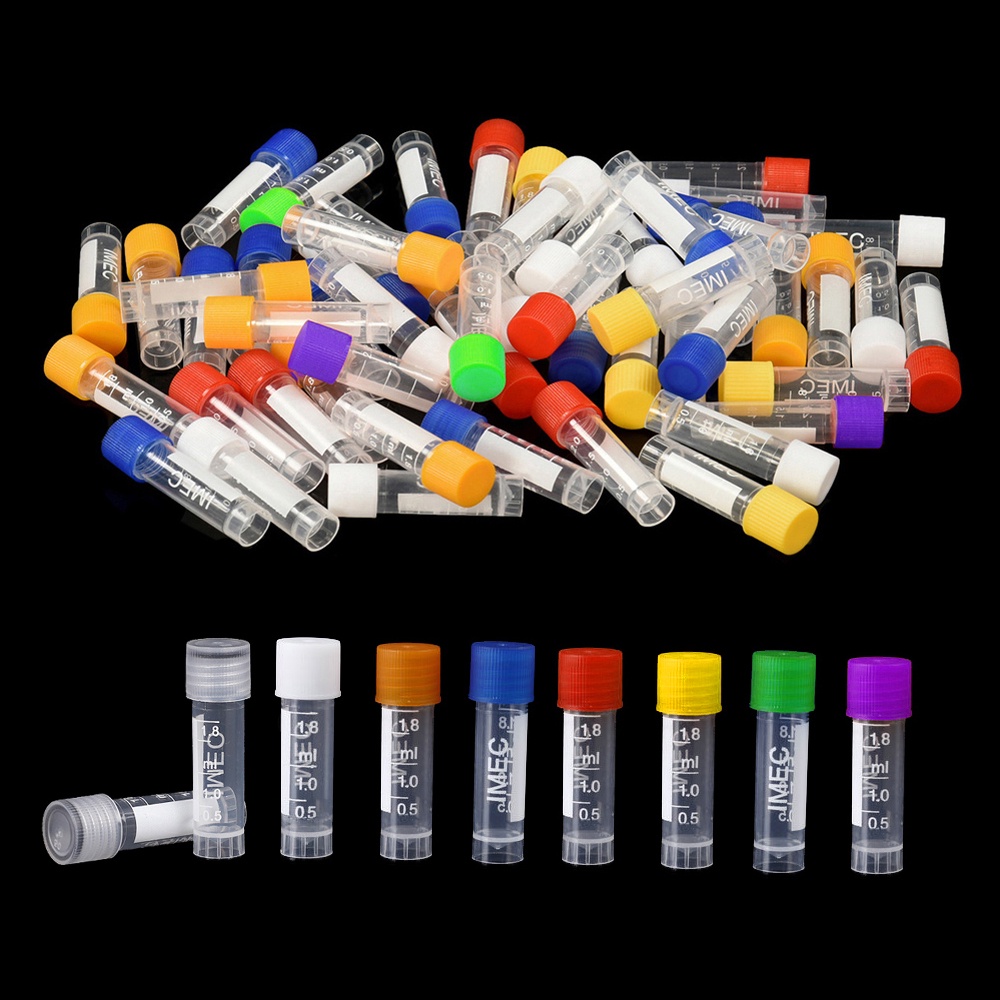 50/100 ชิ้น 1-10 ml Lab พลาสติก Frost หลอดทดลอง Vial Seal หมวก, สําเร็จการศึกษาเครื่องหมาย Centrifuge Tubes กระโปรงกรวยด้านล่างสําหรับห้องปฏิบัติการโรงเรียนการศึกษา