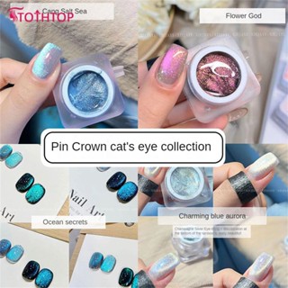 Xianjiayi 9 สีสะท้อนแสง Cat Eye Magnetic Gel เล็บเลเซอร์ Glitter Chameleon ภาษาโปลิชคำ Holographic Soak Off เคลือบเงาเล็บเครื่องมือ [TOP]