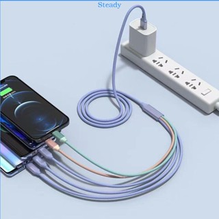 Steady สายเคเบิลชาร์จ USB2 0 TypeA ตัวผู้ เป็น 5 Micro USB ตัวผู้ TypeC 66W USB