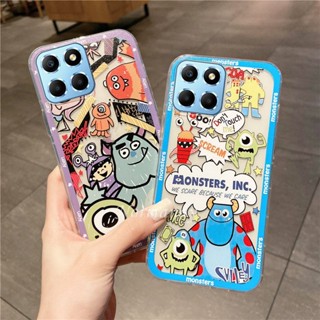 เคสโทรศัพท์ซิลิโคน TPU แบบนิ่ม บางพิเศษ กันกระแทก ลายการ์ตูนมอนสเตอร์ สําหรับ HonorX6a 4G HNONR X6a X5 Plus 4G 5G 2023