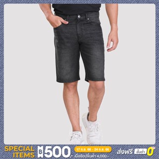 WRANGLER กางเกงขาสั้นผู้ชาย เอวกลาง ทรง BOSTIN SHORTS รุ่น WR S523MSHOS25 สีดำ