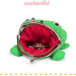 Suchenhd กระเป๋าใส่เหรียญ ผ้าสักหลาด ลายการ์ตูนกบ มังงะน่ารัก ขนาดเล็ก