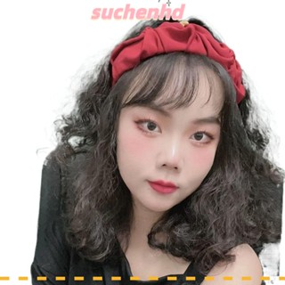 Suchenhd ที่คาดผม ผ้ากว้าง สีพื้น อเนกประสงค์ เครื่องประดับ สําหรับผู้หญิง