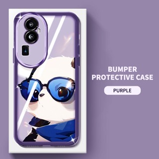 Ybd เคสโทรศัพท์มือถือแบบนิ่ม TPU ใส กันรอยเลนส์กล้อง ลายแพนด้าน่ารัก สําหรับ OPPO Reno 10 Pro Plus 5G