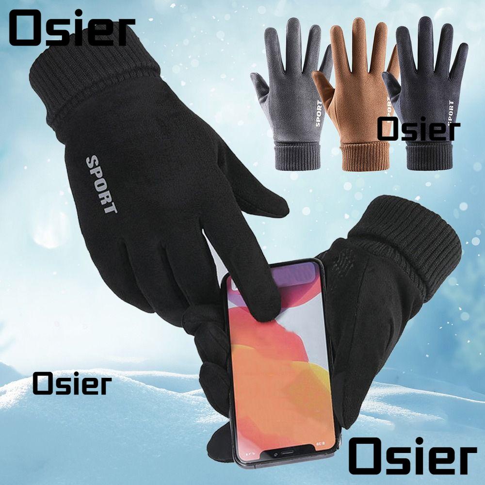 Osier1 ถุงมือหนังนิ่ม กันน้ํา ให้ความอบอุ่น เหมาะกับหน้าหนาว สําหรับกลางแจ้ง