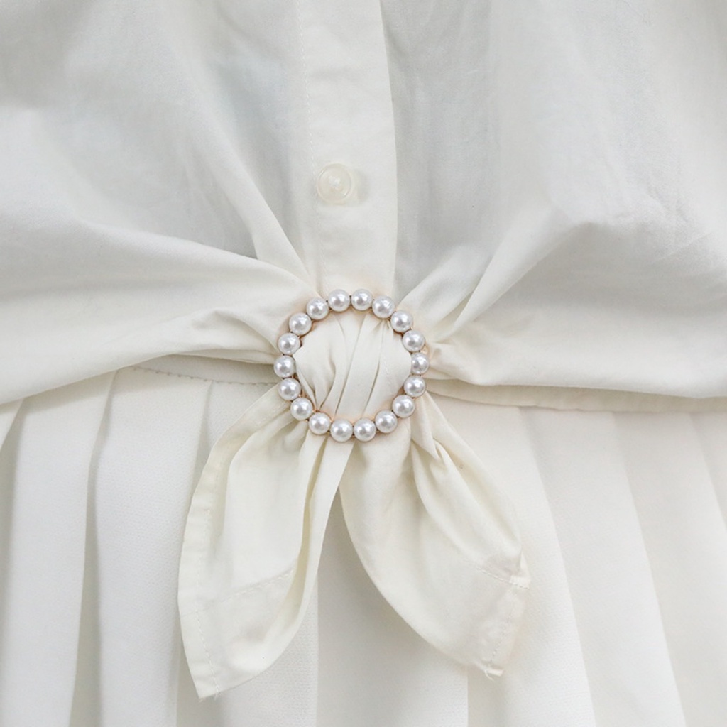 【Yunyuan】หัวเข็มขัดโลหะ ประดับไข่มุก พลอยเทียม 50 แบบ สําหรับรัดขอบผ้าพันคอ เสื้อผ้า - รูปที่ 6